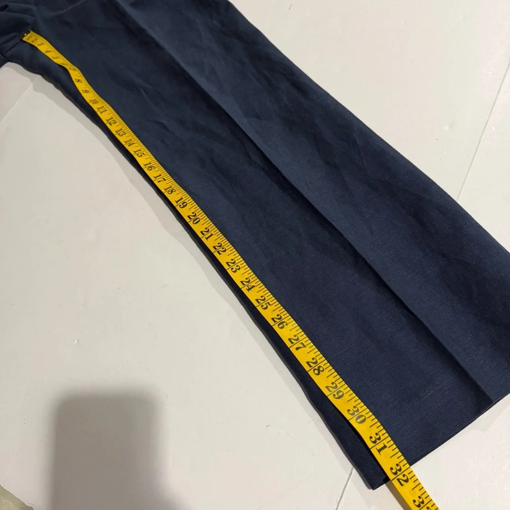 CUBAVERA Navy Blue Linen-blend Dress Pants Size 32x32 Trousers Business Office